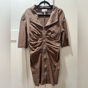 Joseph Ribkoff Brown Long Sleeve Dress
